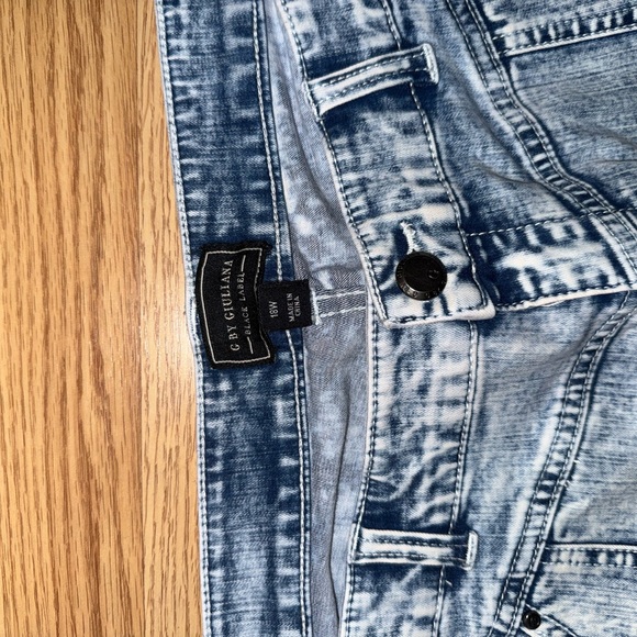 G by Giuliana Black Label Acid Wash Skinny Jeans 18W High Rise - Picture 8 of 8